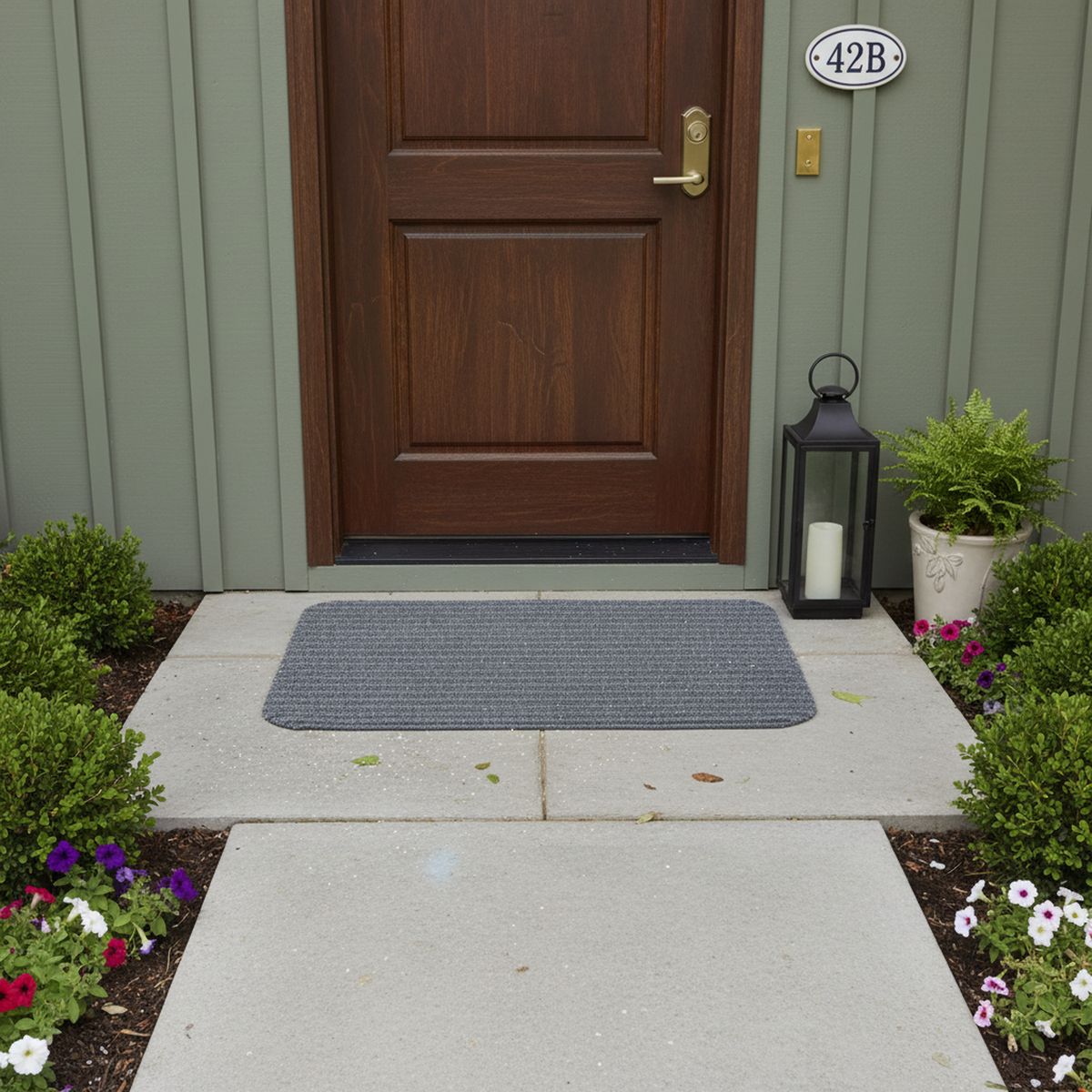 CASA BONITA - Limpiapiés Venice 35x55 cm Polipropileno Gris