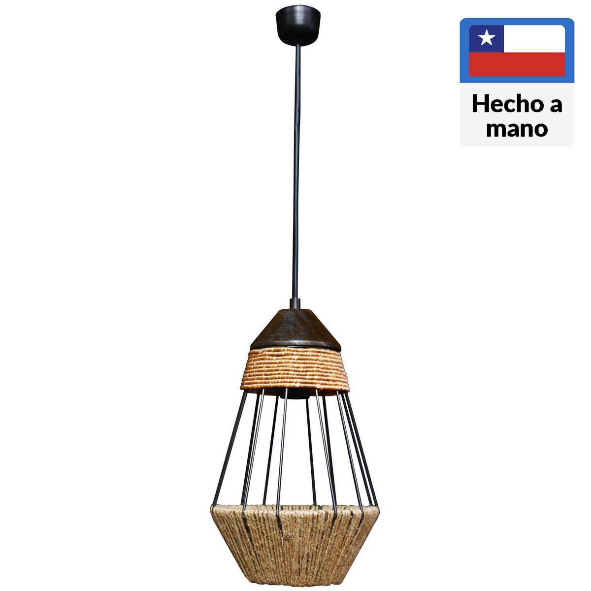 CAROLD STEVENS - Lámpara Colgante Tea 1 Luz Metal Café