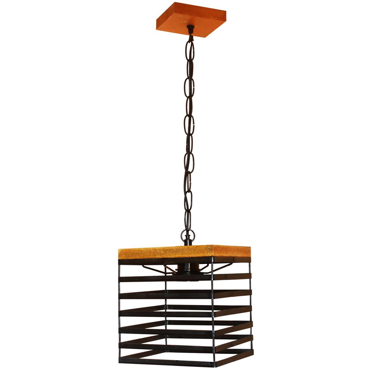 CAROLD STEVENS - Lámpara Colgante Atlanta 1 Luz Metal Negro