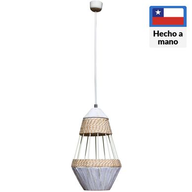 Lmpara colgante tear blanca metal 1 luz E27