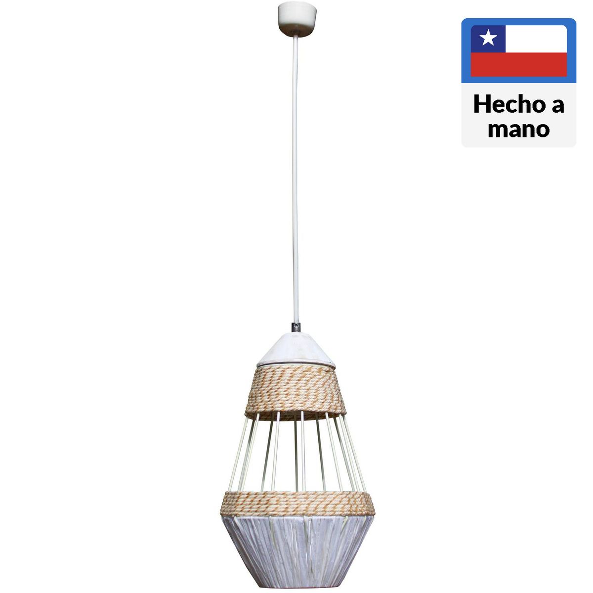 CAROLD STEVENS - Lámpara Colgante Tear 1 Luz Metal Blanco