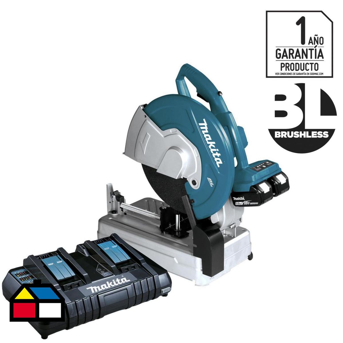MAKITA - Tronzadora inalámbrica 14" 18V + 2 baterías