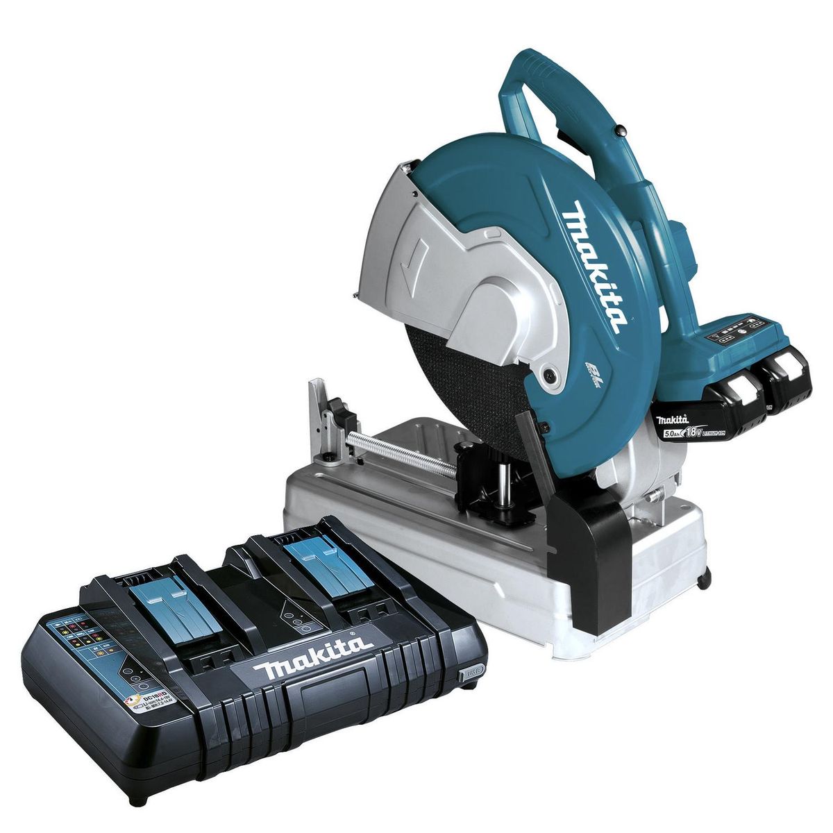 MAKITA - Tronzadora inalámbrica 14" 18V + 2 baterías