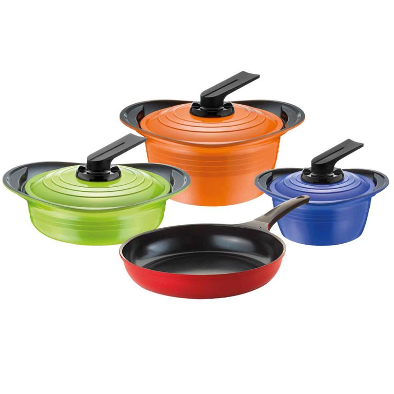ROICHEN Batería de Cocina 7 Piezas Cerámica Premium Multicolor ...