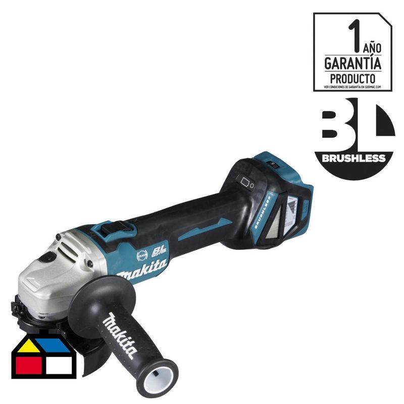 MAKITA - Esmeril angular inalámbrico 4 1/2" 18V sin batería