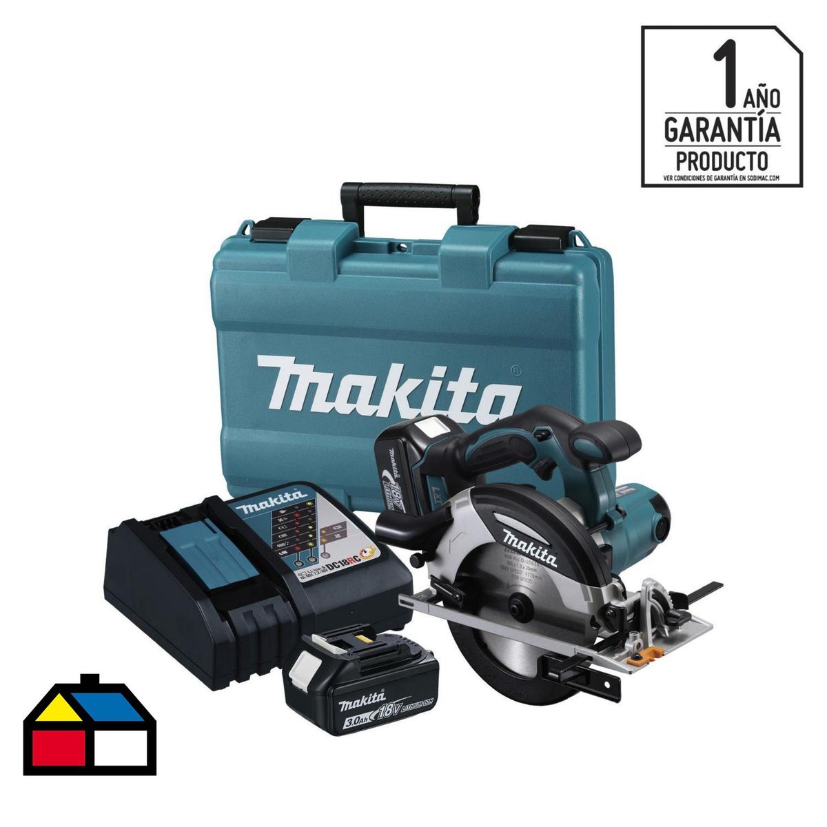 MAKITA - Sierra circular inalámbrica 6 1/2" 18V + 2 baterías
