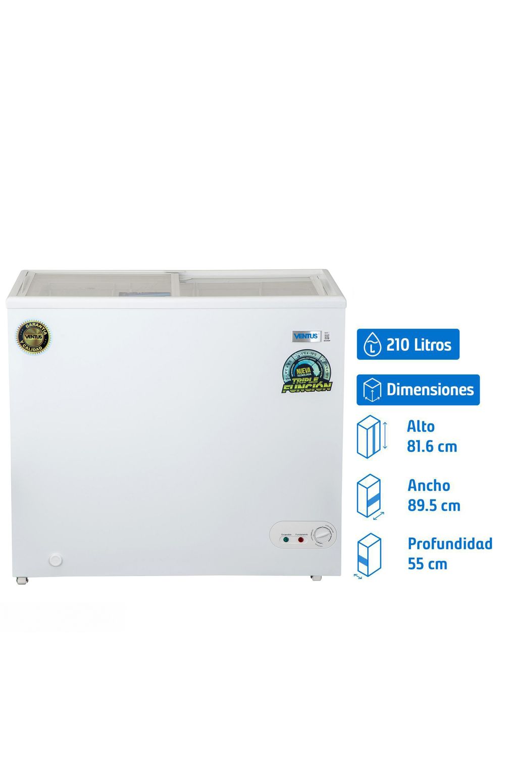 Freezer Horizontal 210 Litros Blanco Dual CTV-210 | Sodimac Chile