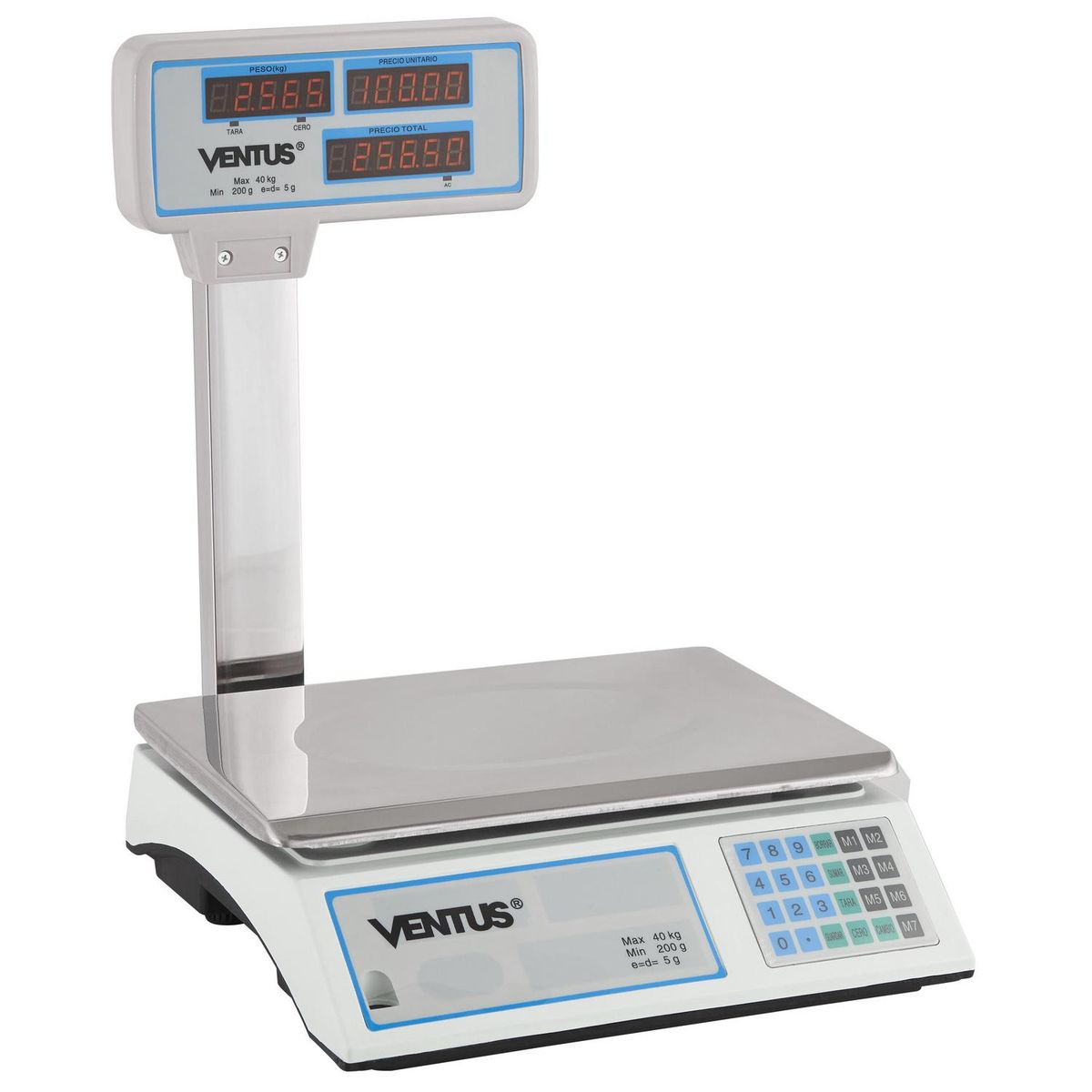 VENTUS - Balanza digital 40 kilos con visor aereo