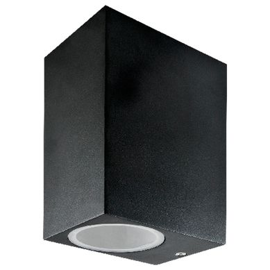 Aplique hexos  bidirecc alum negro  ip44 gu10 s/a