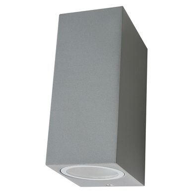 Aplique hexos  bidirecc alum gris  ip44 gu10 s/a
