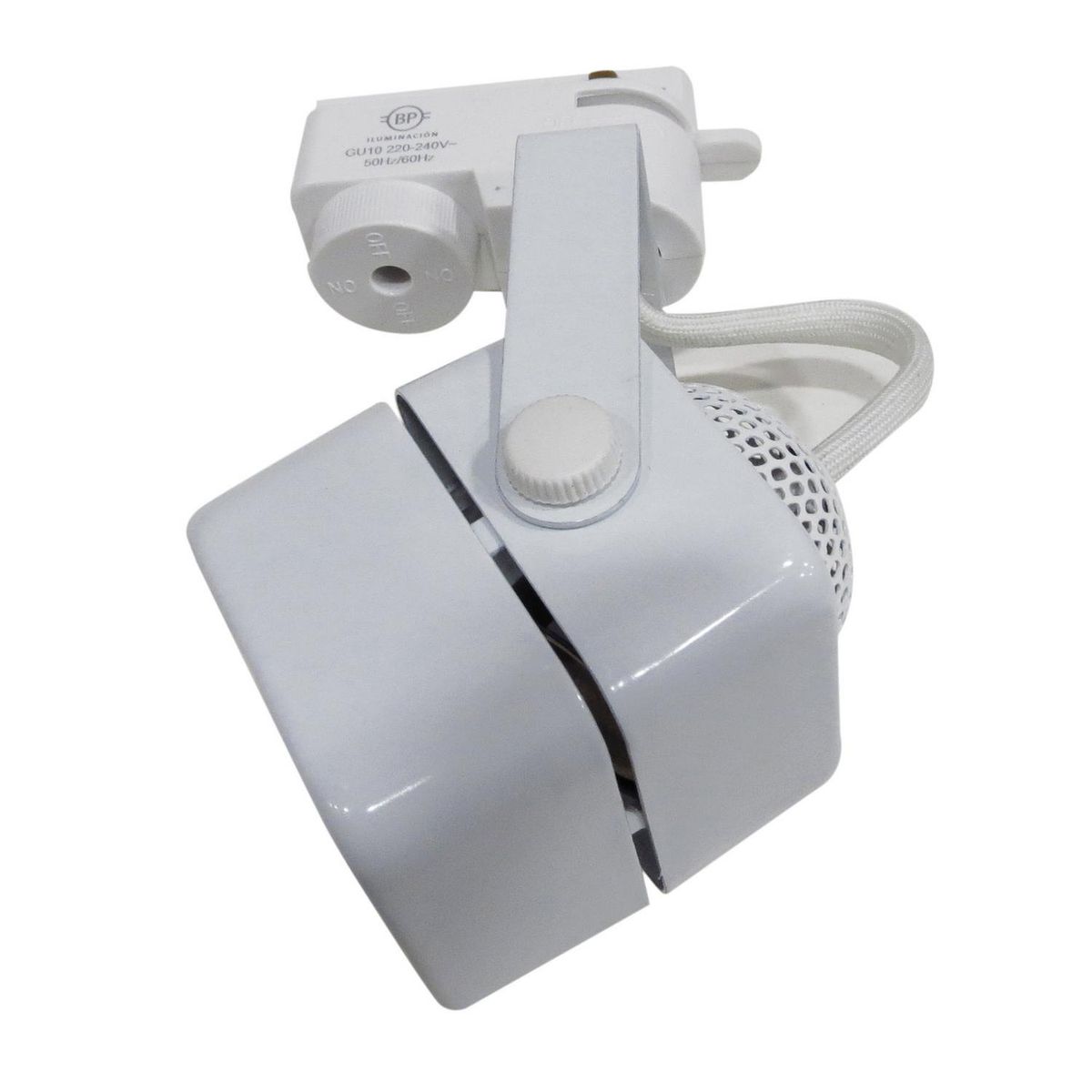 BP ILUMINACION - Foco para riel vintage cuadrado blanco