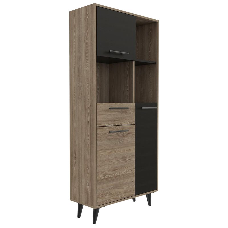 TUHOME - Estante Bilbao Melamina 6 Nivel(es) 72x160x30 cm Wengué