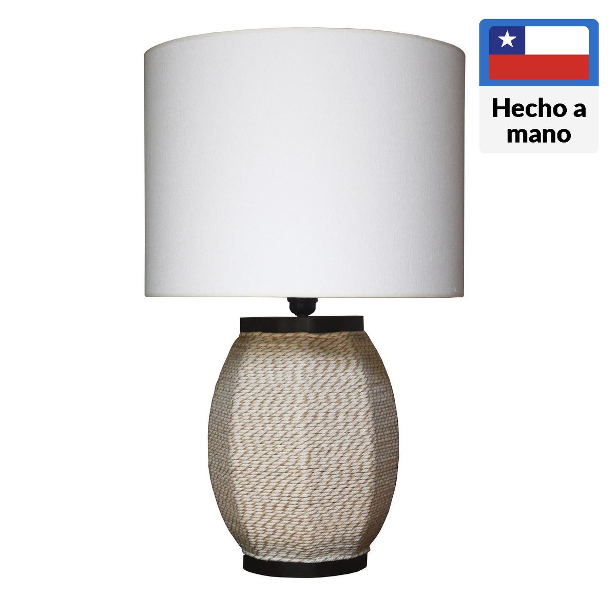 CAROLD STEVENS - Lámpara Mesa Cáñamo Beige 40x61 cm