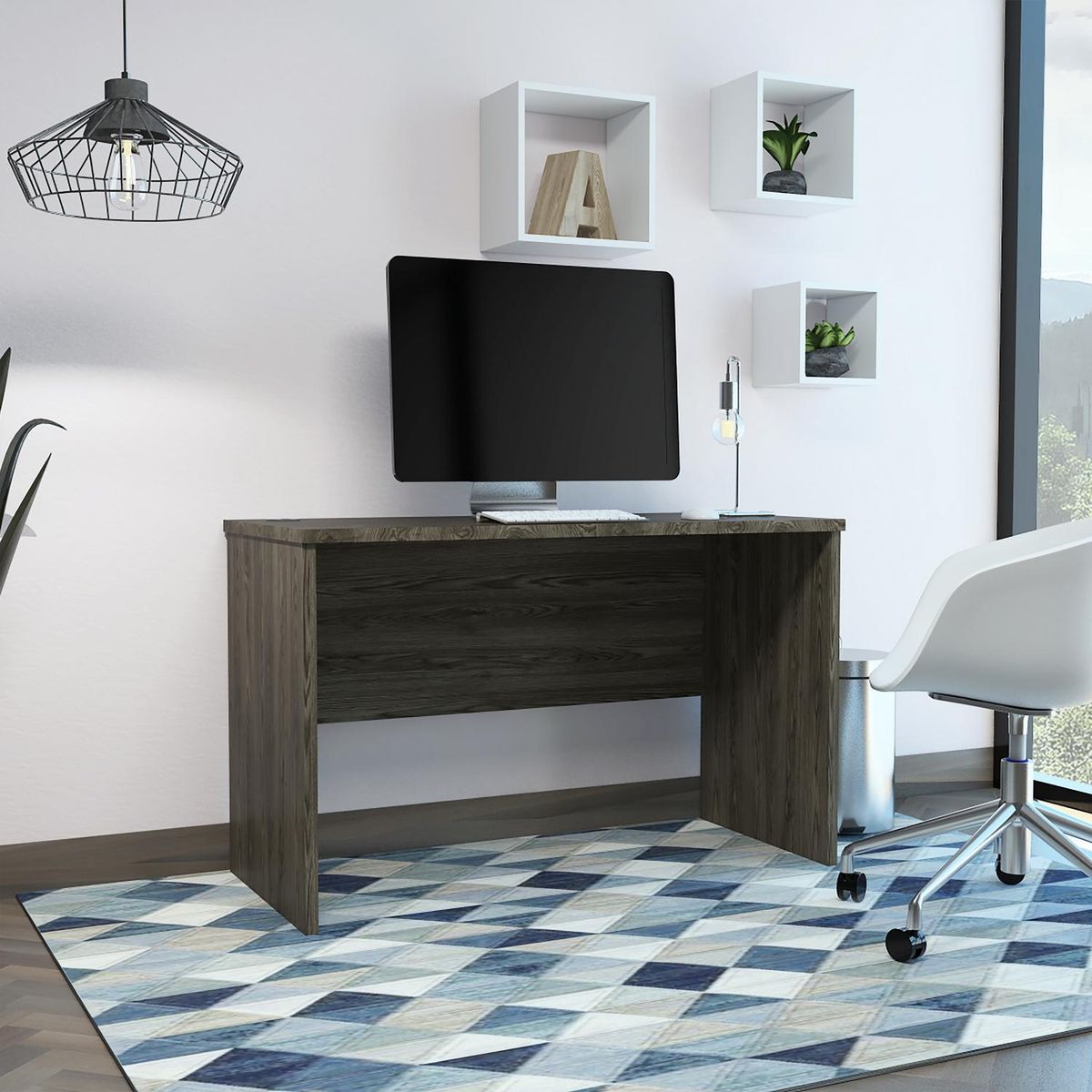 TUHOME - Escritorio Malibu 120x75x53 cm Coñac