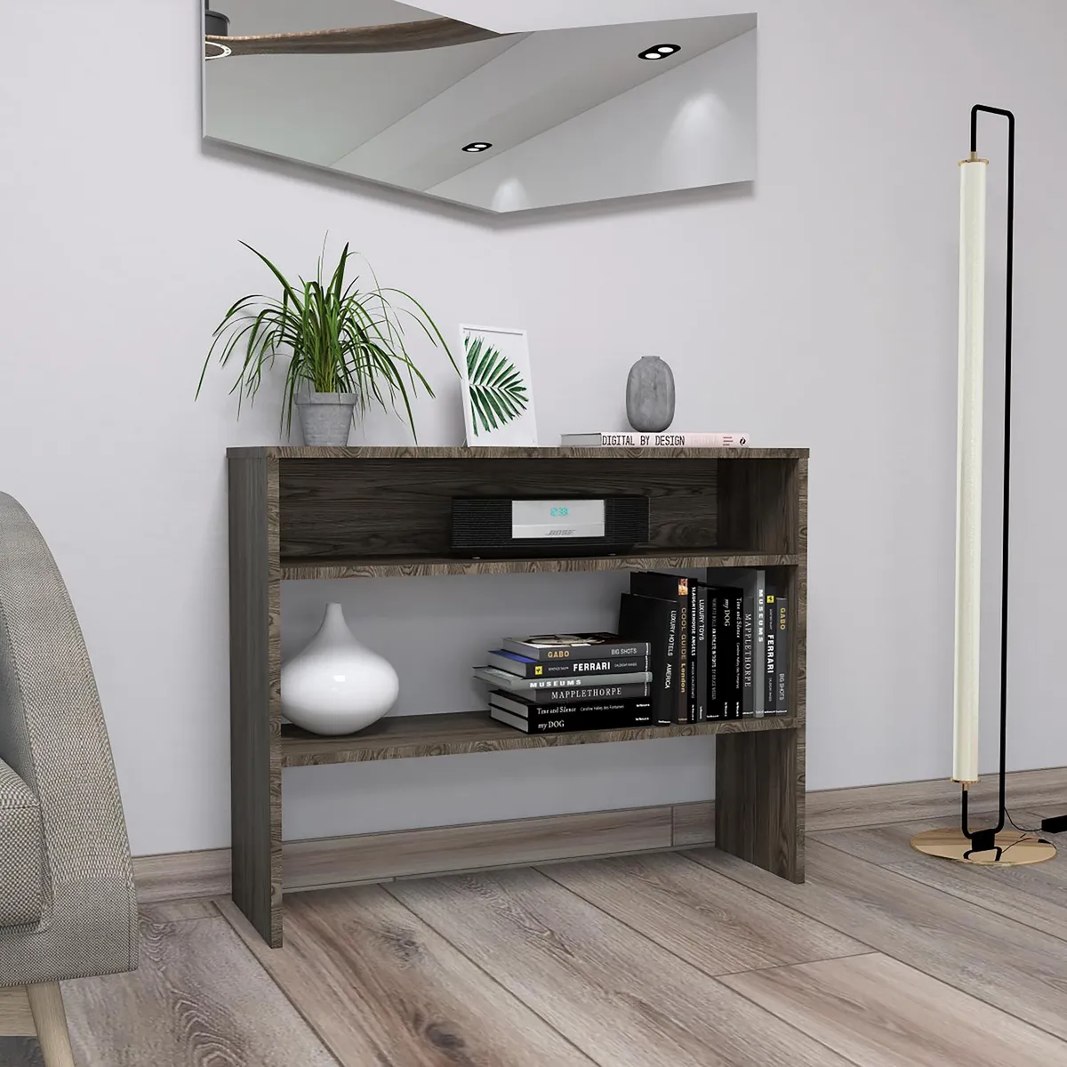 TUHOME - Arrimo 100x30x80 cm coñac