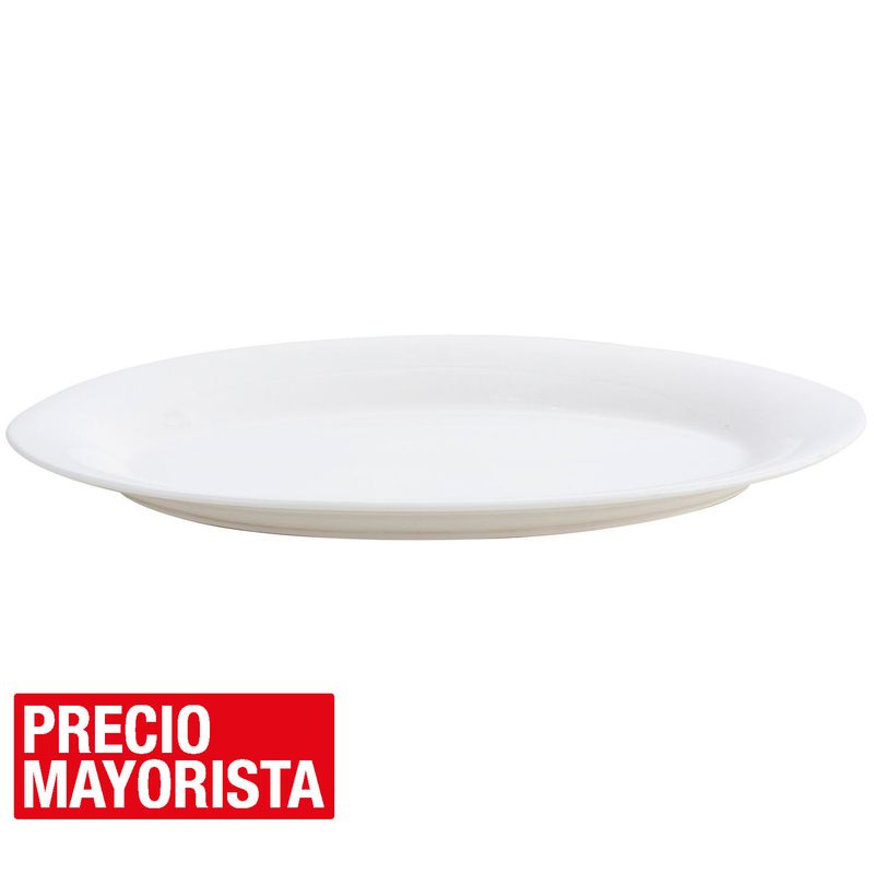 HALLEN - Plato 30 cm ovalado blanco