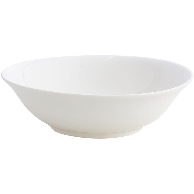 HALLEN - Plato Redondo Sopa Porcelana 20 cm Blanco