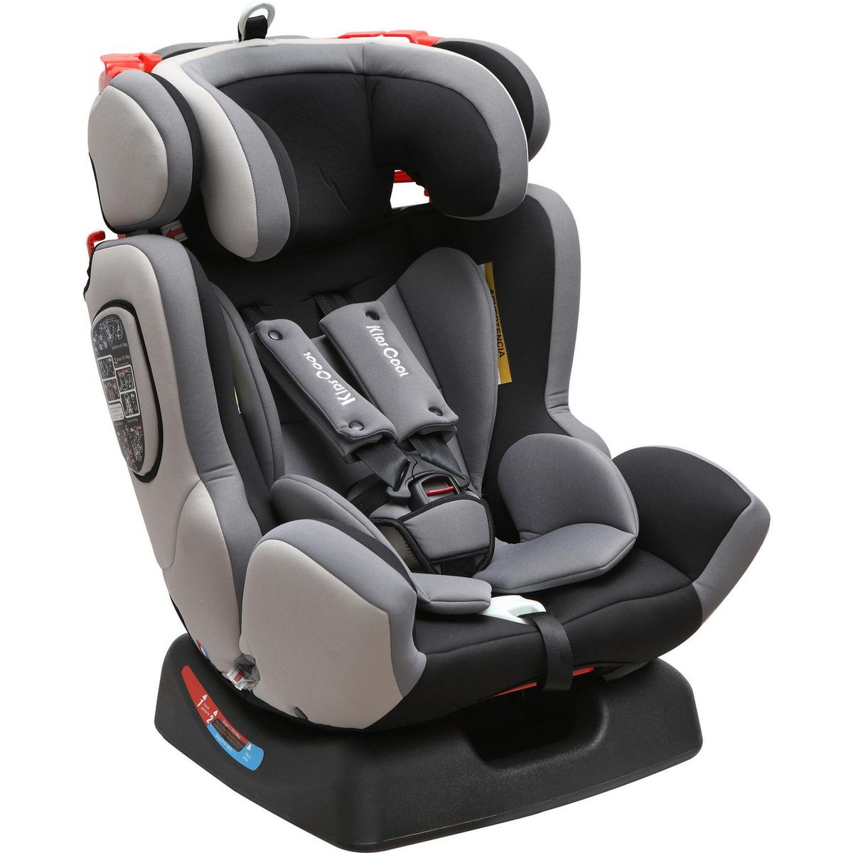 KIDSCOOL - Silla de auto negro/gris