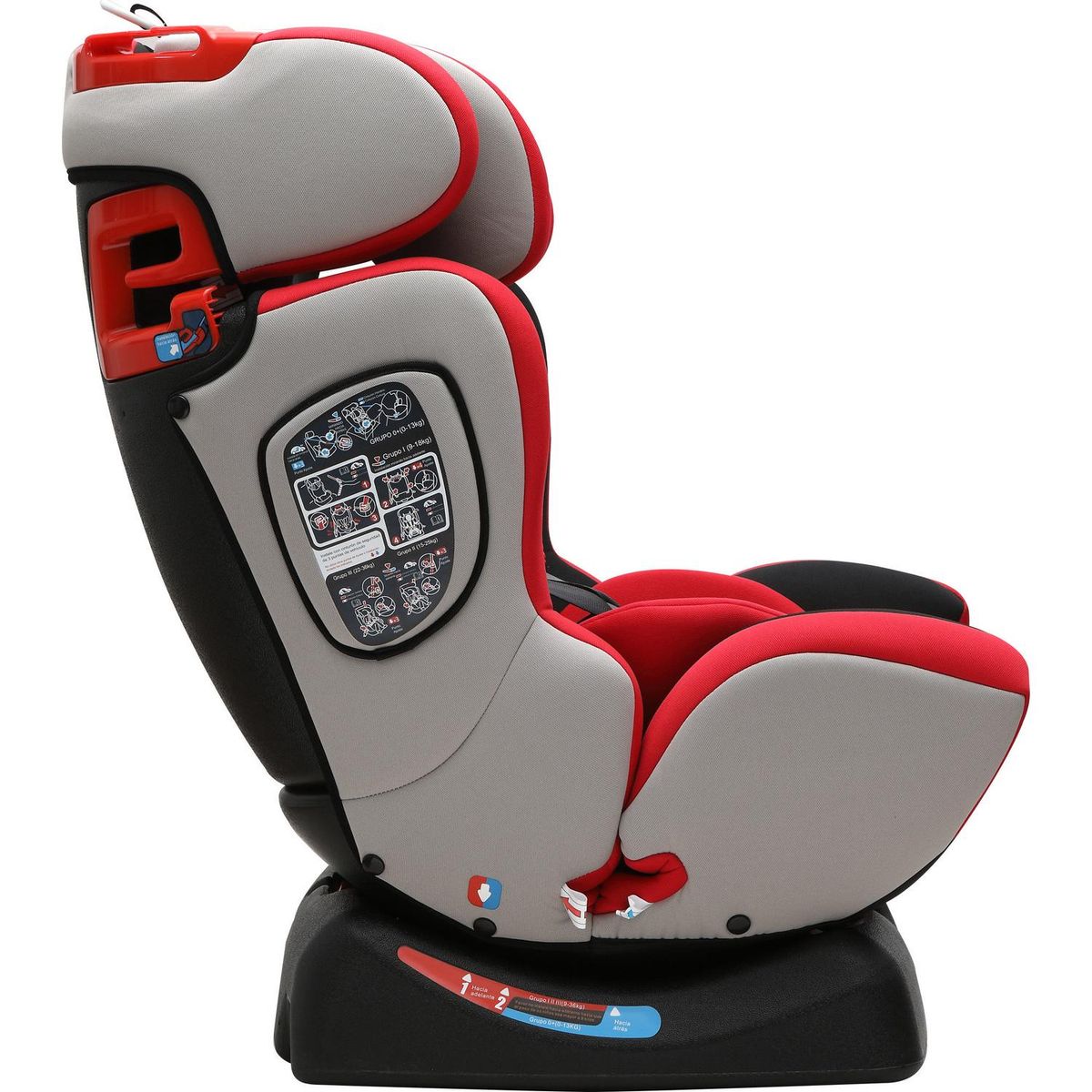 KIDSCOOL - Silla de auto negro/rojo