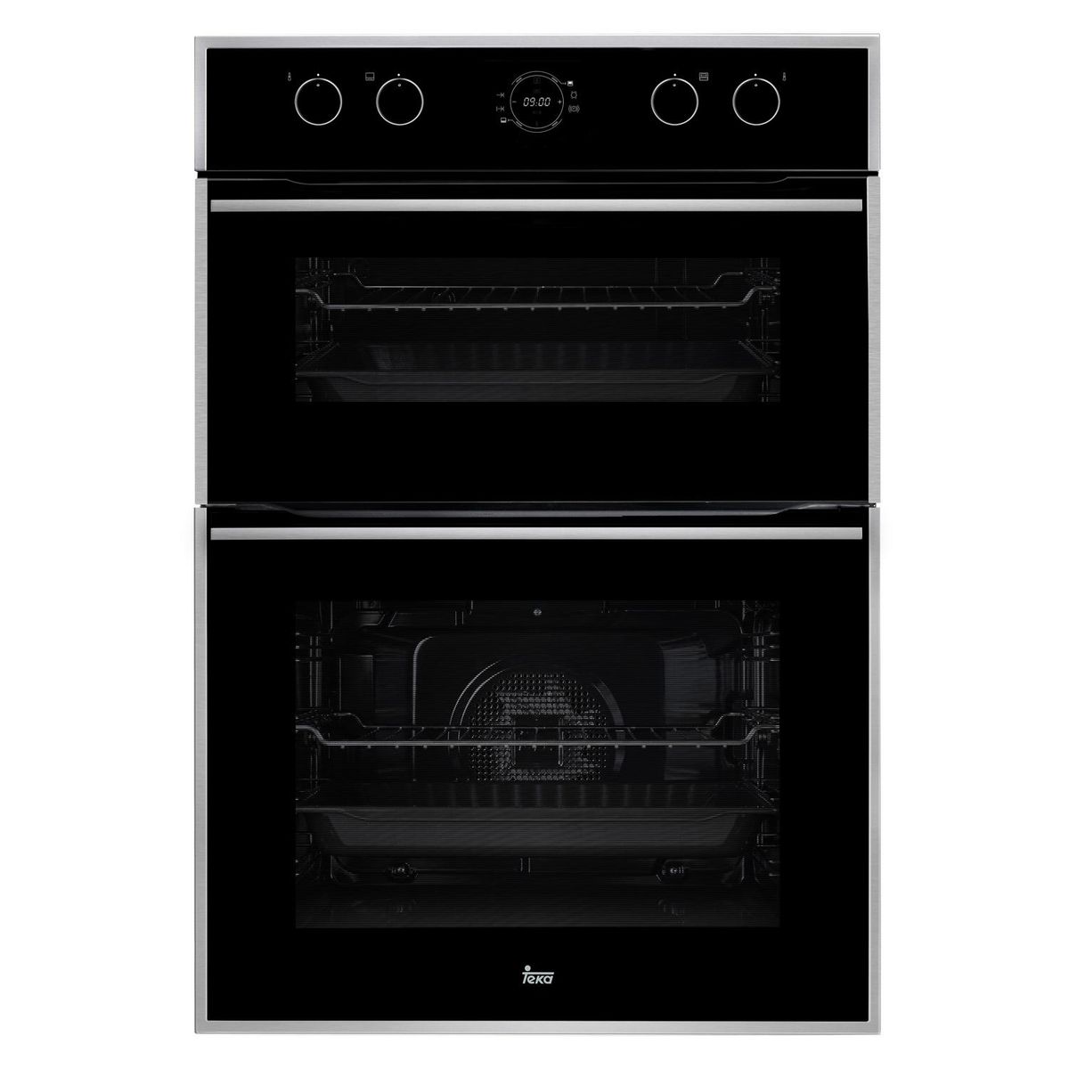 TEKA - Horno inox doble cavidad capacidades de 57 y 31 litros.