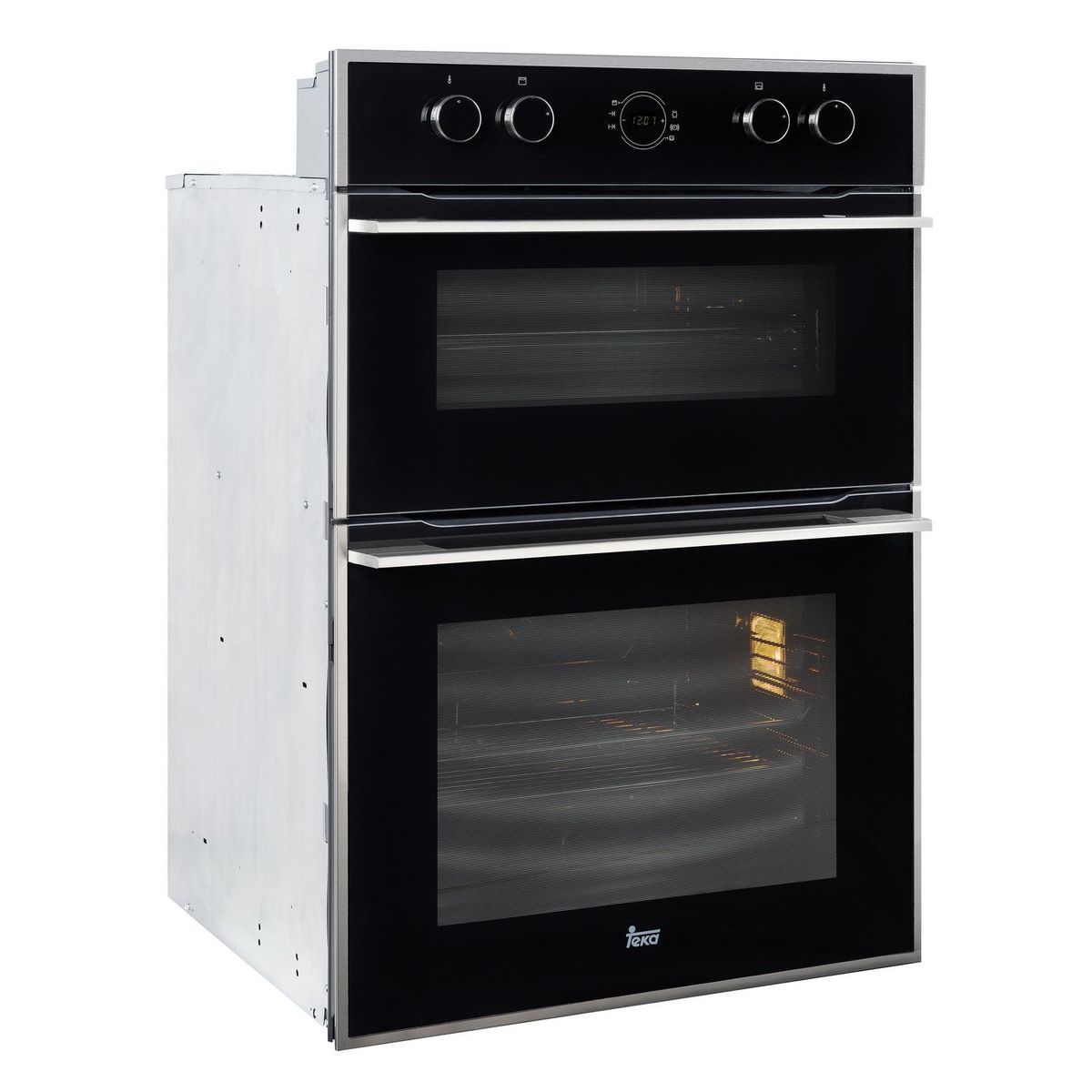 TEKA - Horno inox doble cavidad capacidades de 57 y 31 litros.
