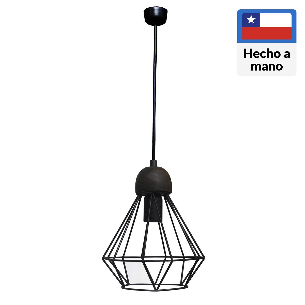 CAROLD STEVENS - Lámpara Colgante Tquila 1 Luz Metal Negro