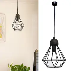 CAROLD STEVENS - Lámpara colgante drop negra metal 1 luz E27
