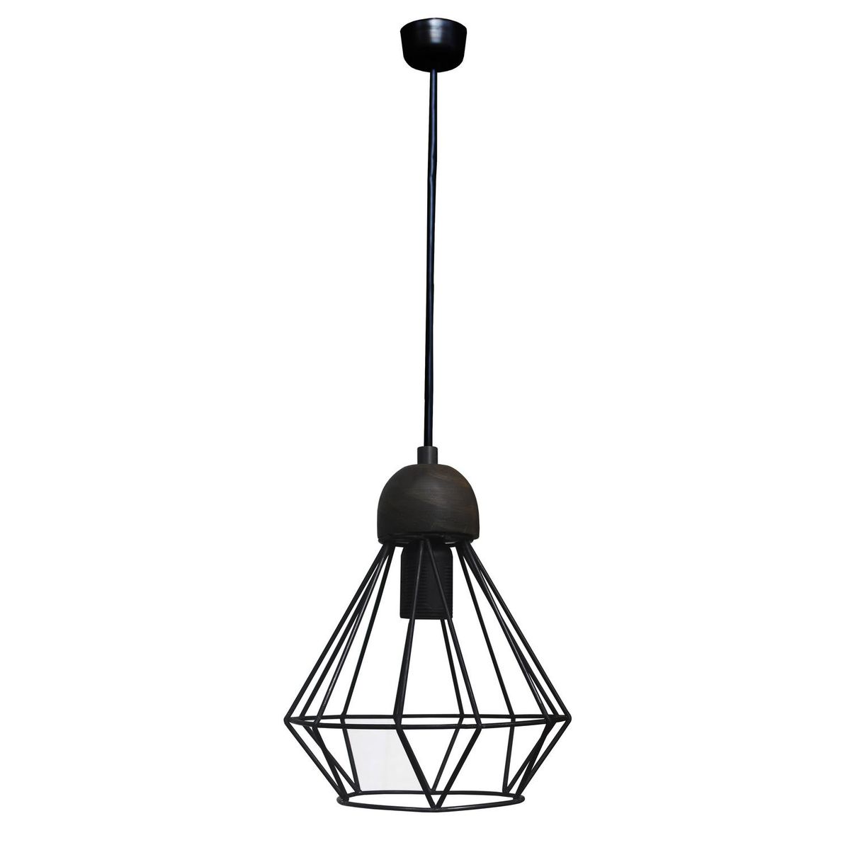 CAROLD STEVENS - Lámpara Colgante Tquila 1 Luz Metal Negro