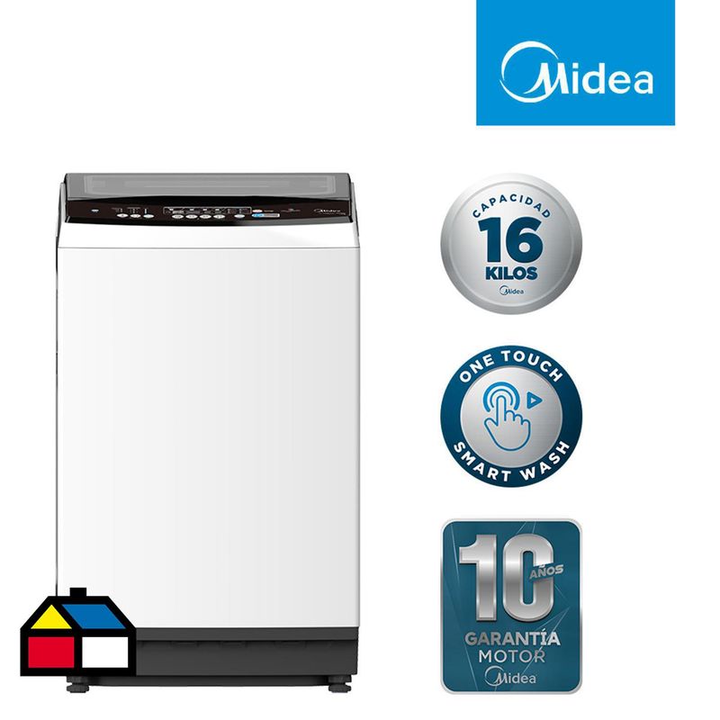 MIDEA - Lavadora Carga Superior 16 kg Blanco MLS-160BSC03T