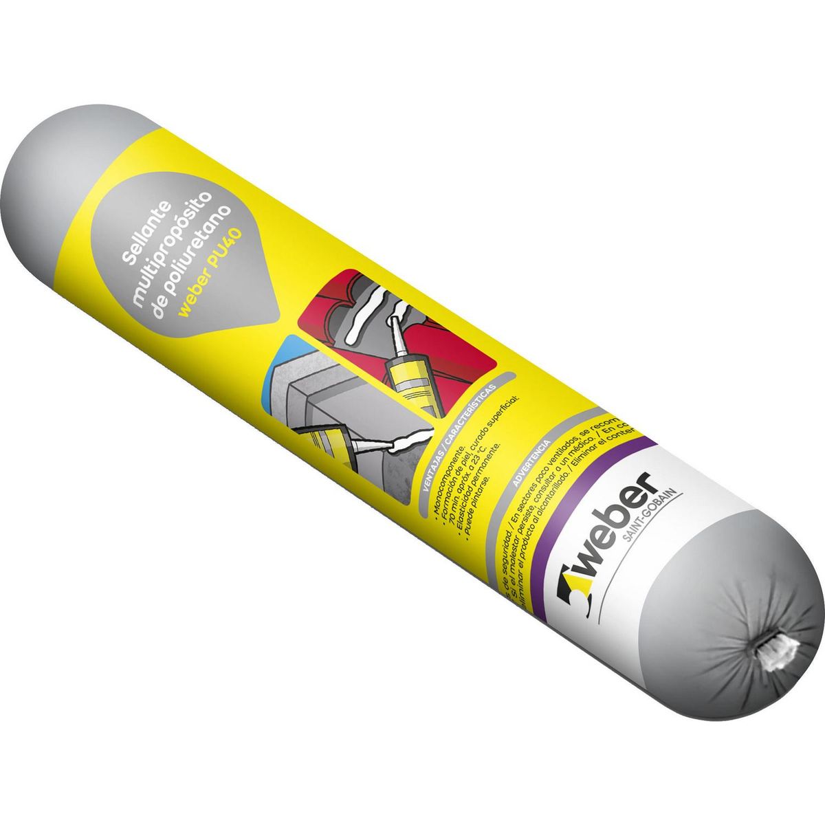 WEBER SOLCROM - Weber pu40 600 ml gris