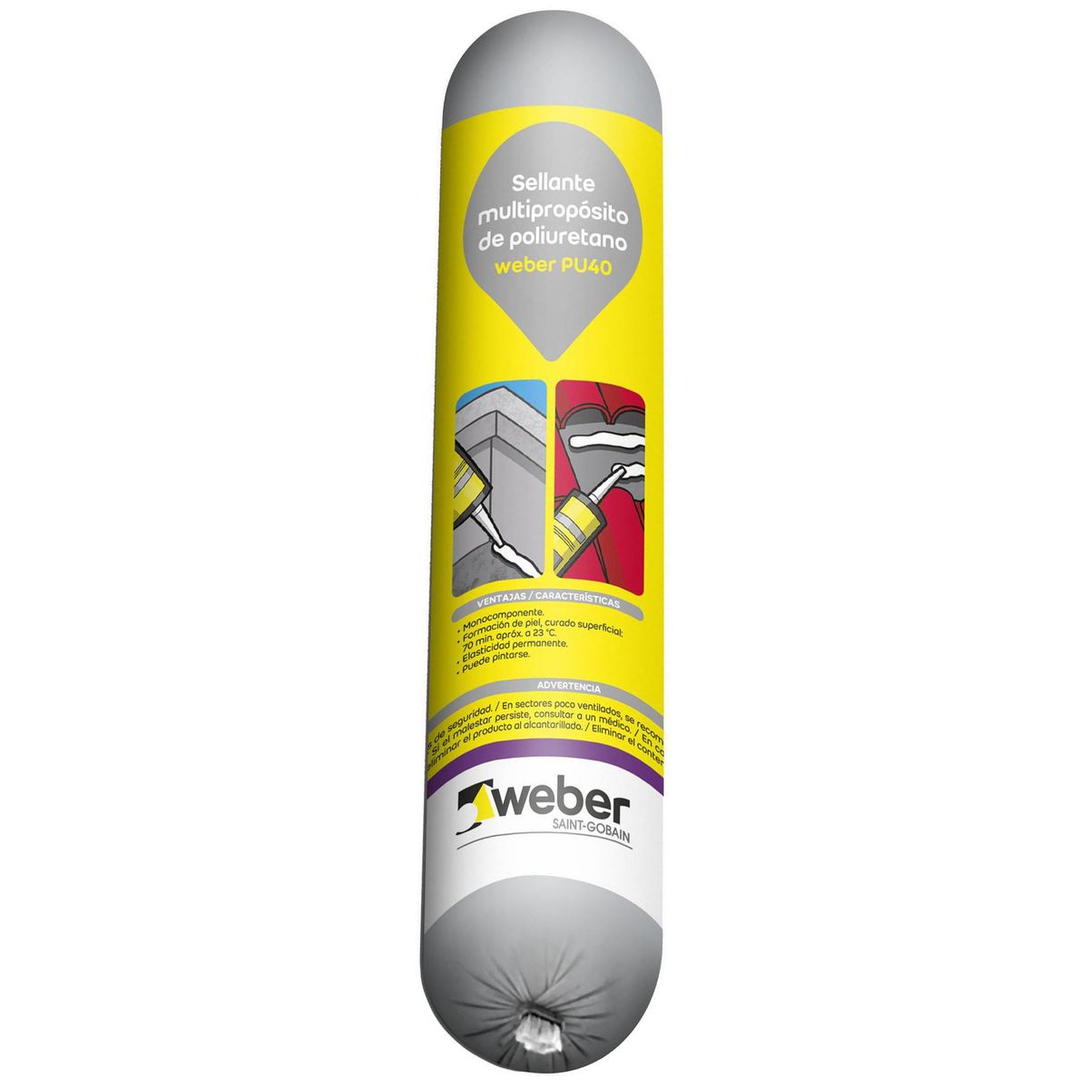 WEBER SOLCROM - Weber pu40 600 ml gris