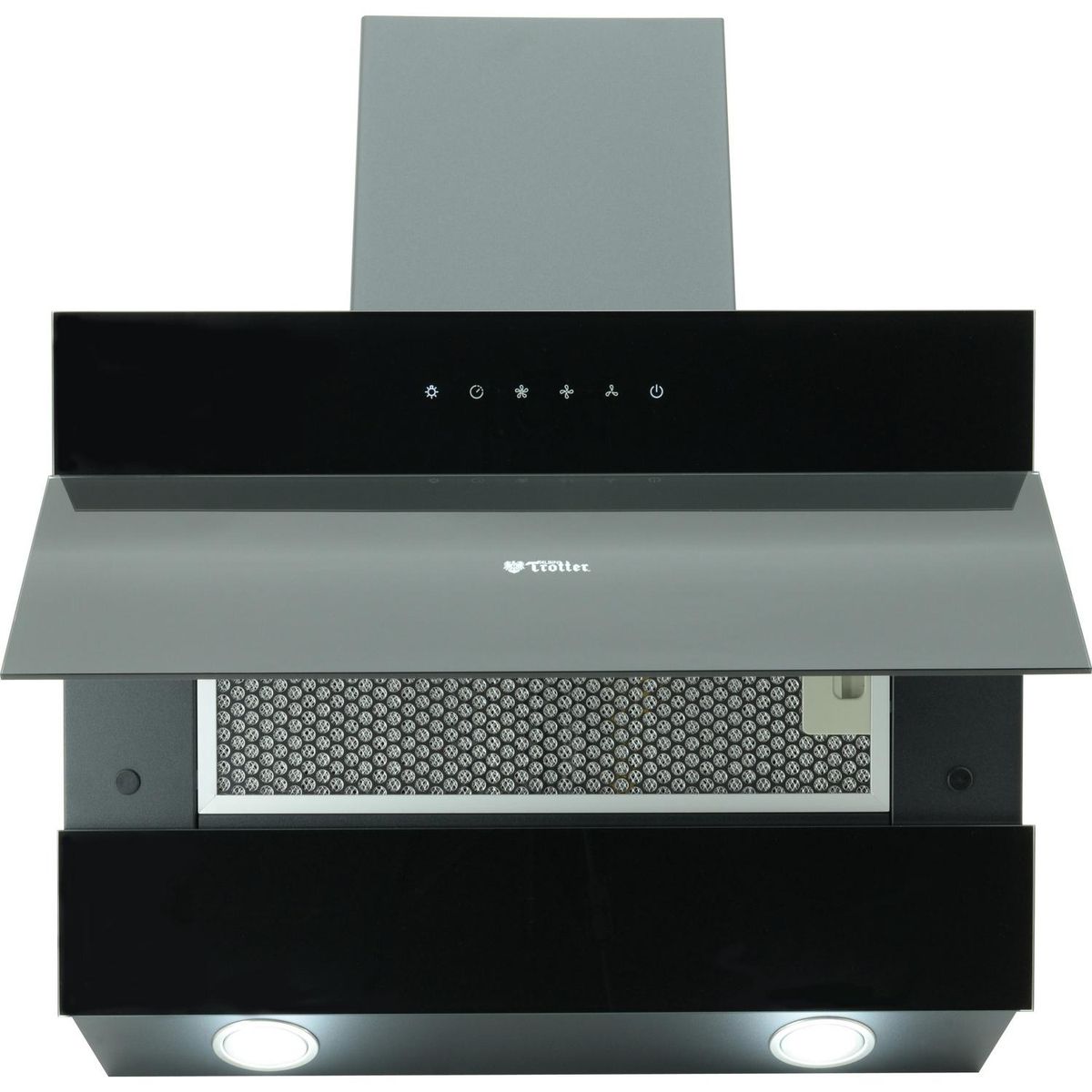 ALBIN TROTTER - Campana Decorativa 60 cm Negro/Inox AT-XN REIN SCH 60