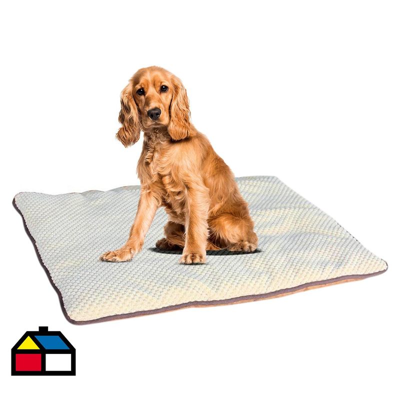 PAWISE - Cama Talla L para Perro 3x65x100 cm Beige