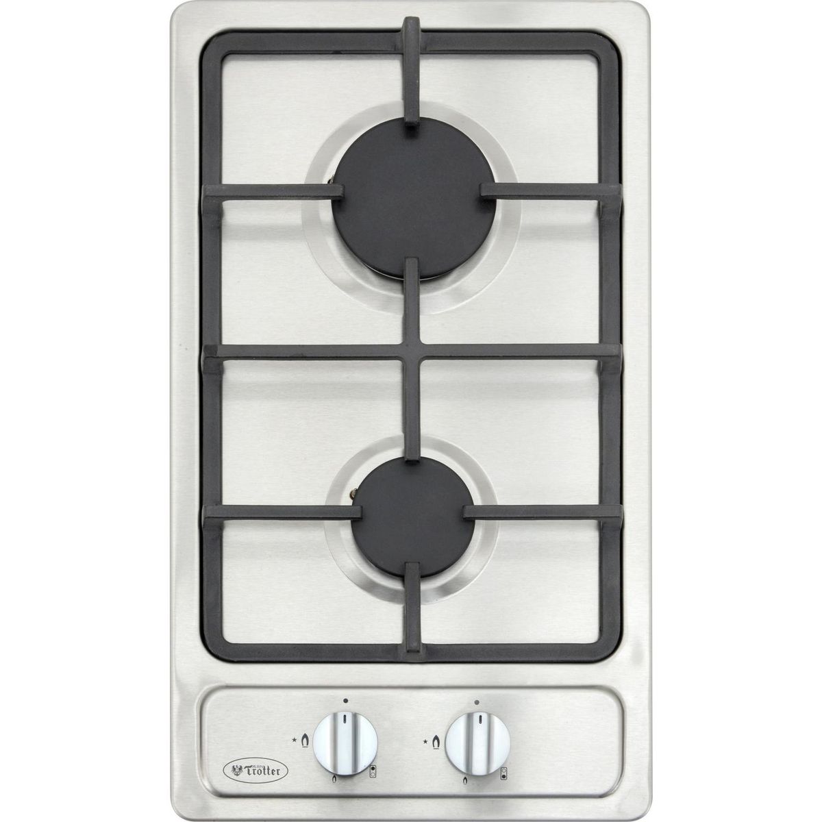 ALBIN TROTTER - Encimera Gas Licuado 2 Platos Inox AT-XN BREIT 2P FF