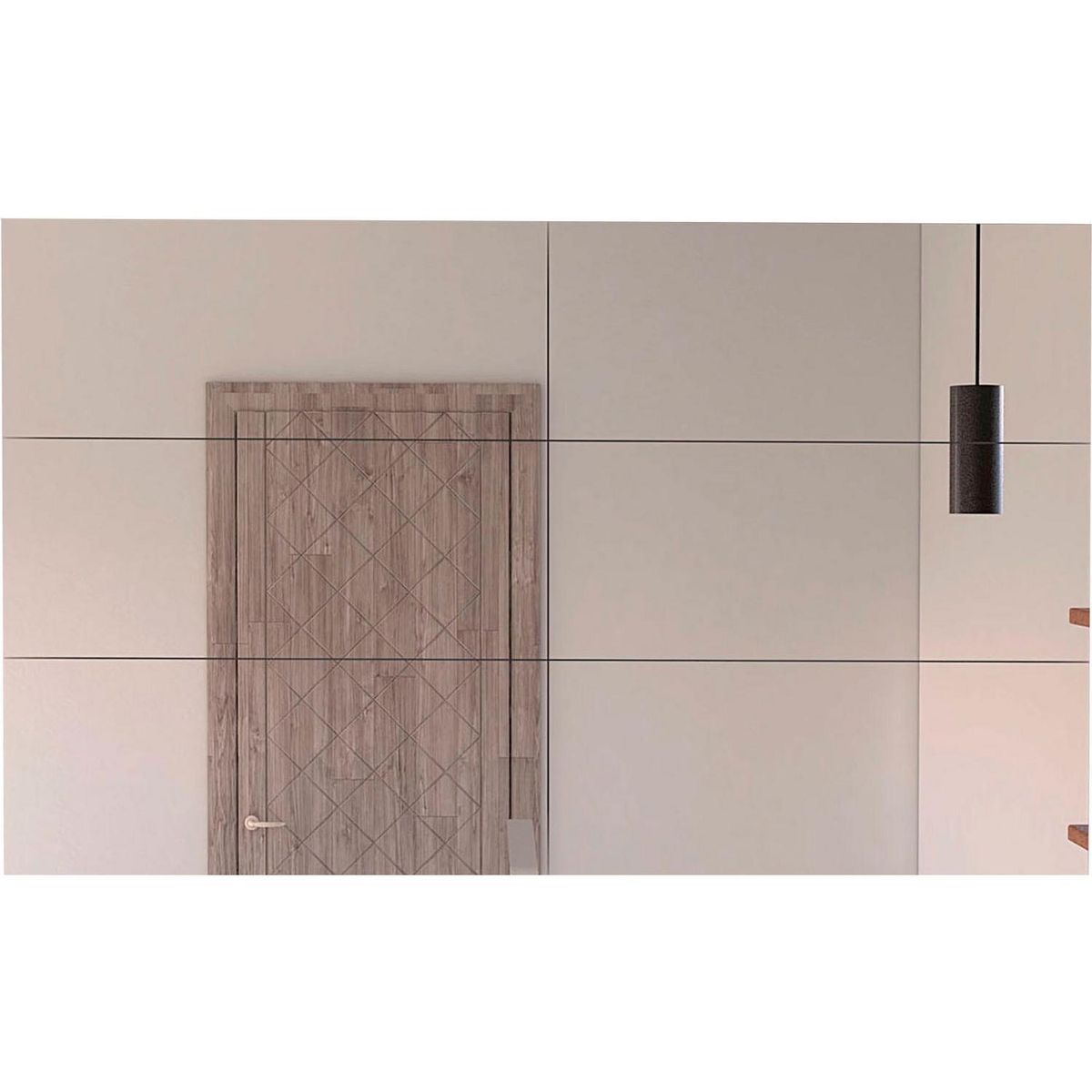 TUHOME - Espejo Baño Forma Rectangular 120x72 cm Gris Siena