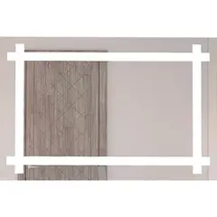 TUHOME - Espejo Pared Forma Rectangular 90x60 cm Gris Broni