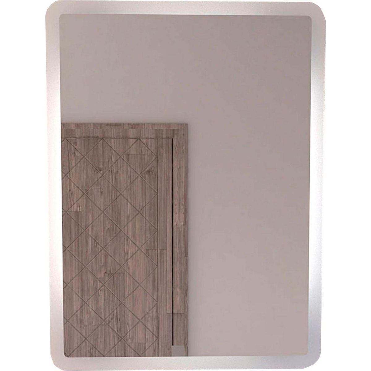 TUHOME - Espejo Baño Forma Rectangular 60x80 cm Gris Arezzo