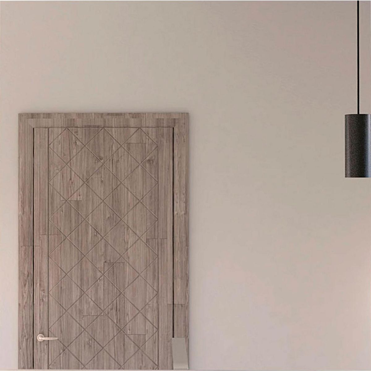 TUHOME - Espejo Baño Forma Cuadrada 60x60 cm Gris Roma