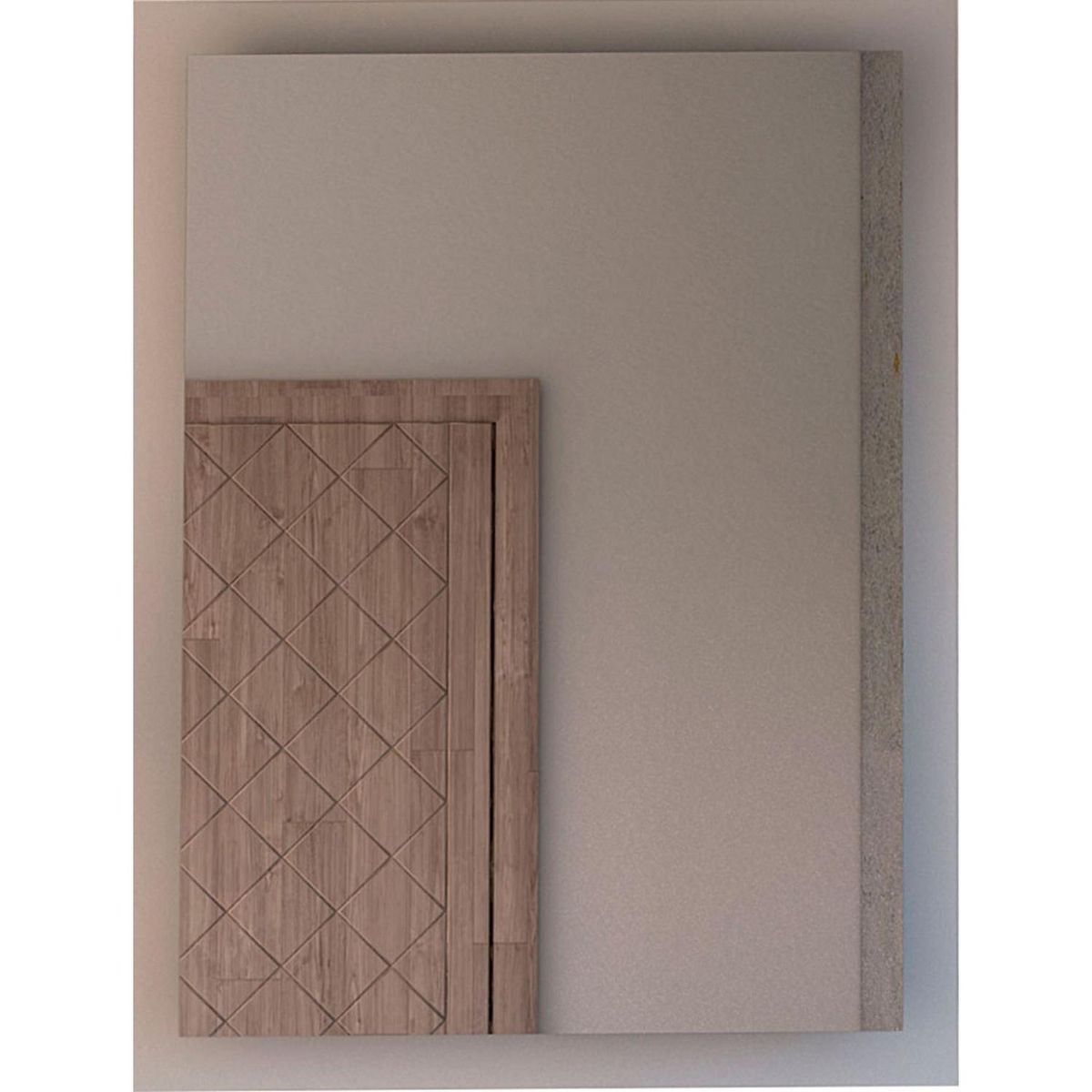 TUHOME - Espejo Baño Forma Rectangular 60x80 cm Gris Catania