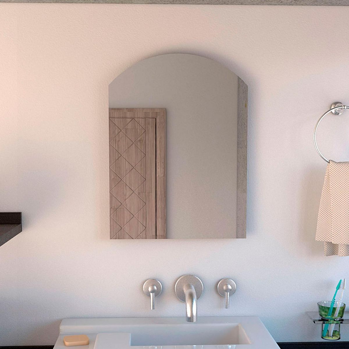 TUHOME - Espejo Baño Forma Otra 45x60 cm Gris Affi