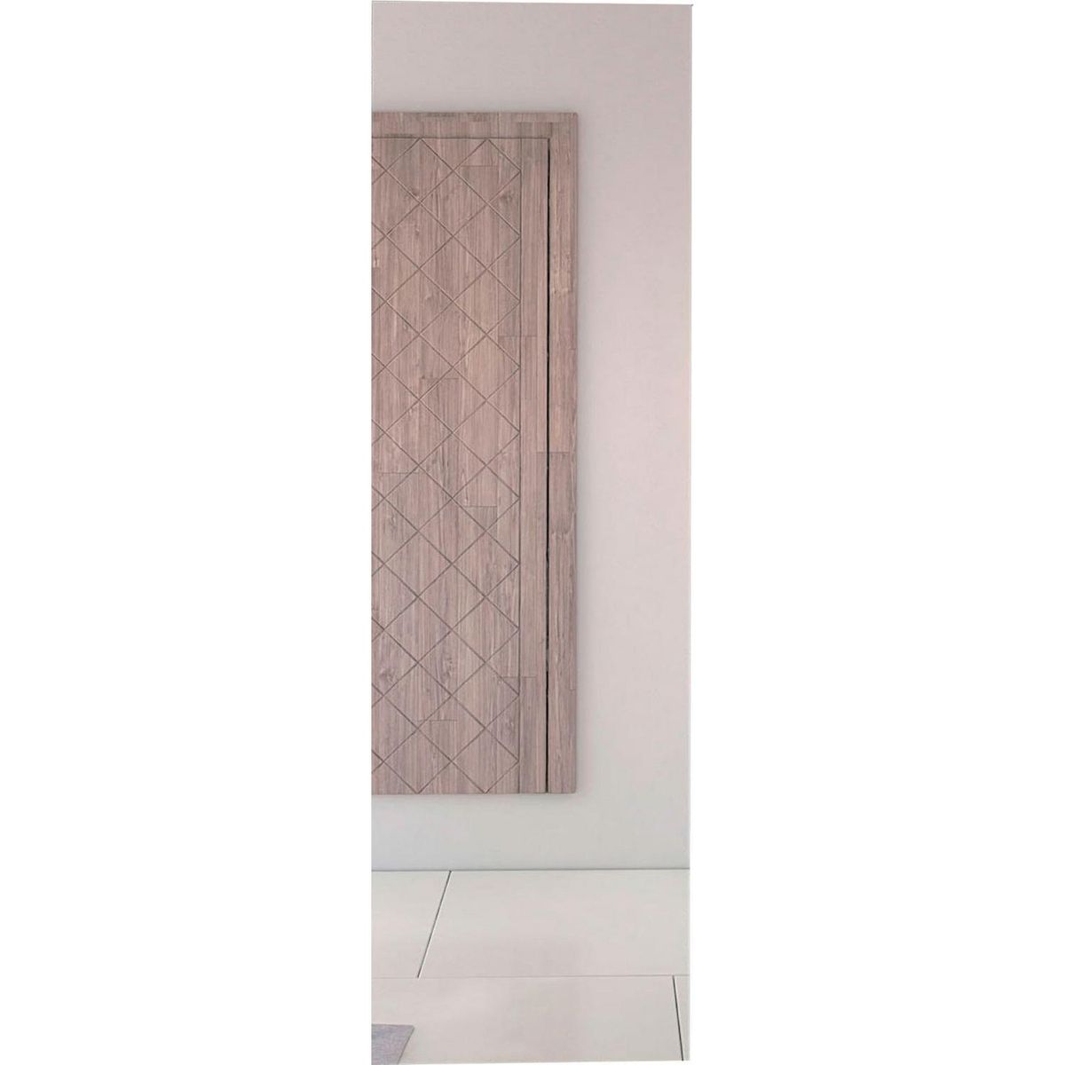TUHOME - Espejo Baño Forma Rectangular 38x130 cm Gris Amalfi