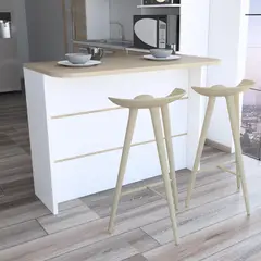 TUHOME - Isla de cocina 120x60x90 cm rovere