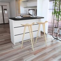 Isla de cocina 120x60x90 cm wengue