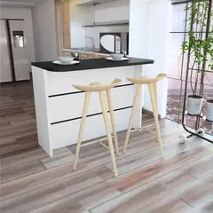 TUHOME - Isla de cocina 120x60x90 cm wengue