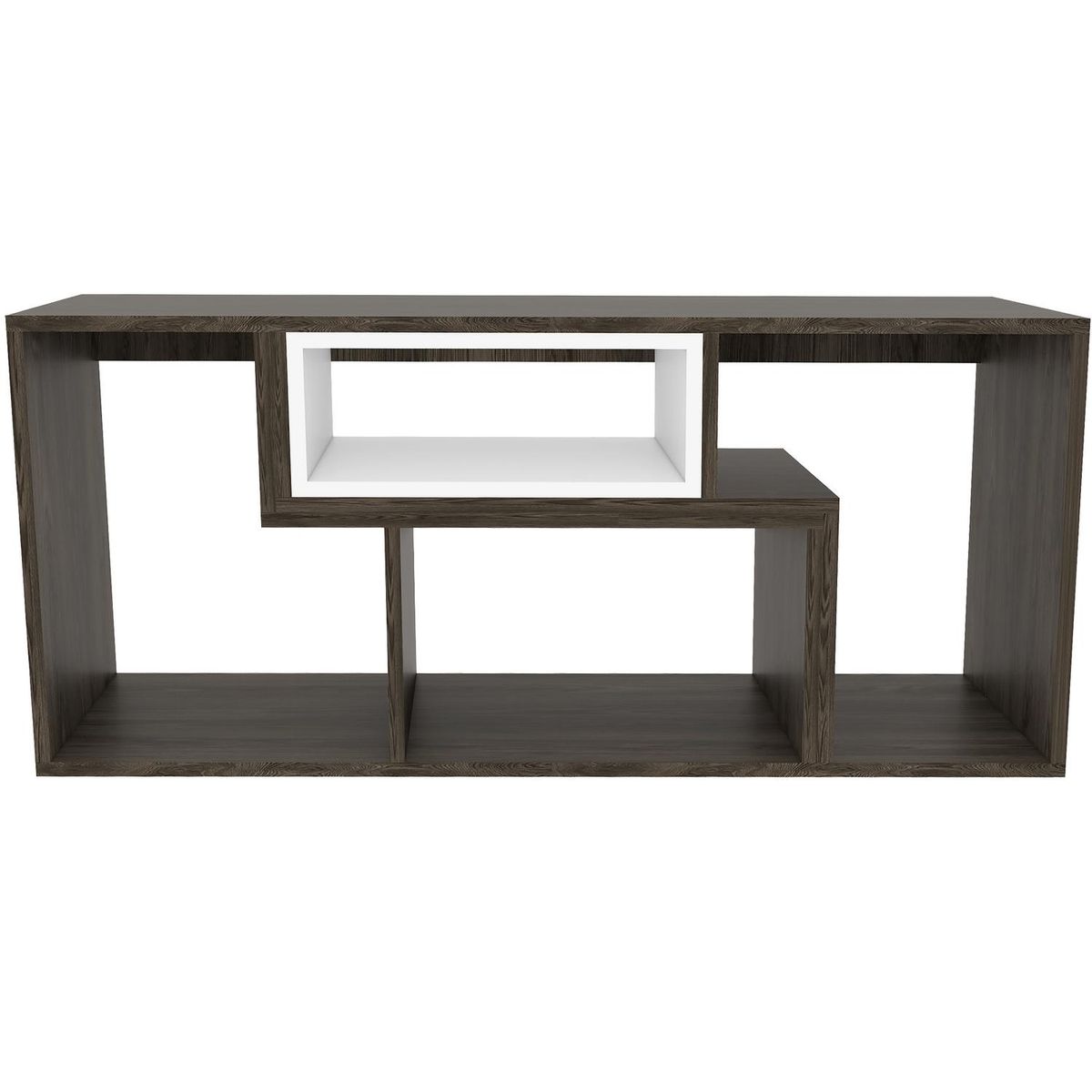 TUHOME - Rack de TV 40 " 160x35,3x54,5 Coñac/blanco