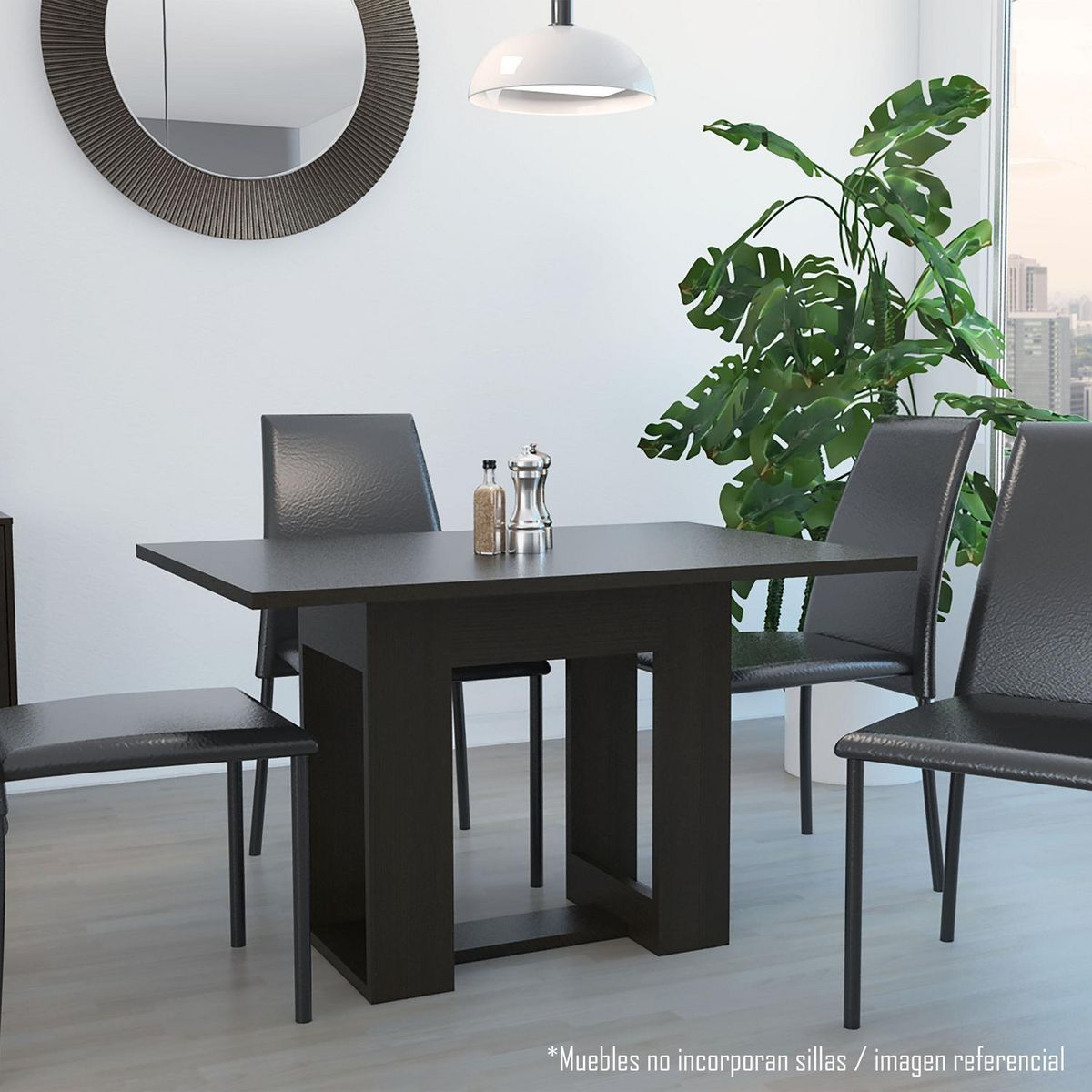 TUHOME - Mesa de comedor rectangular 120x85 cm