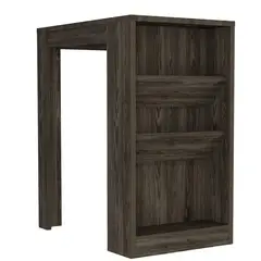 TUHOME - Mesa de Bar Syrah 91x105.3x58 cm Coñac