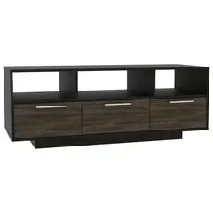 TUHOME - Rack de TV 58" 130x50x49 Wengue/coñac