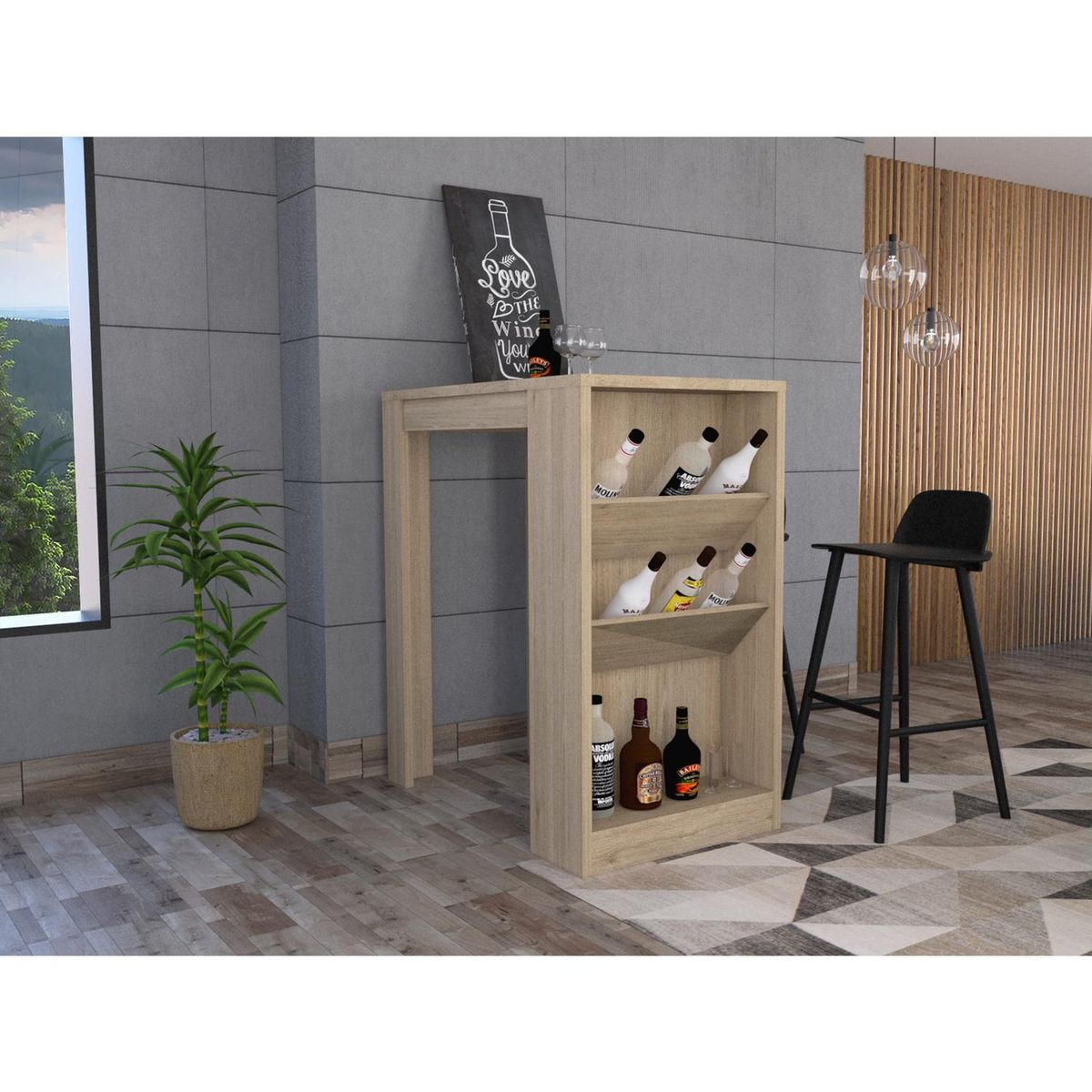 Mesa de Bar Syrah 91x105.3x58 cm Rovere, marca TUHOME - Foto 2