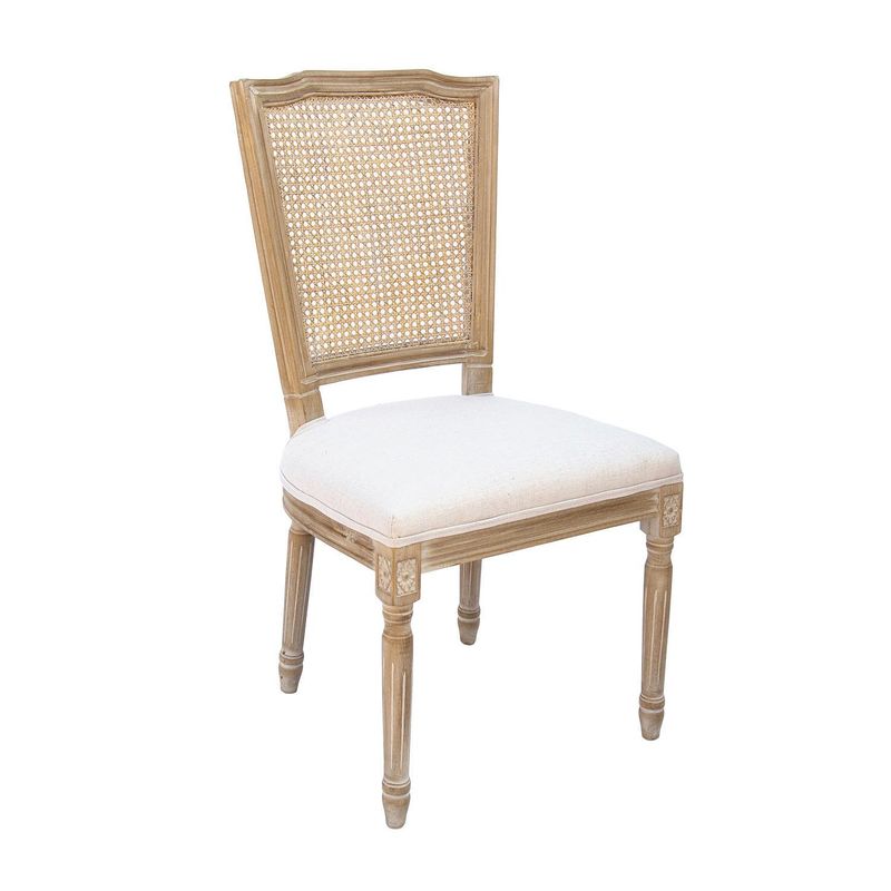 MEYA MUEBLES - Silla Comedor Rattan Blanco 96x56x50 cm
